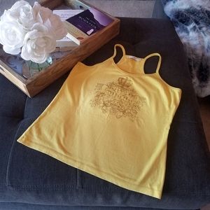 Bossini Yellow Halter Top with Gold Accents from London